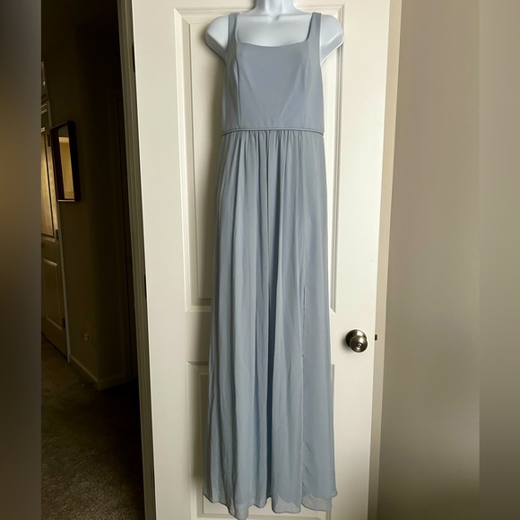 Adrianna Papell Women’s Chiffon Maxi Formal Evening Gown Dress Blue Sz 6 NWOT - Picture 3 of 9